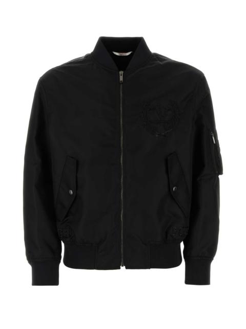 Valentino Valentino Garavani Men Black Nylon Bomber Jacket