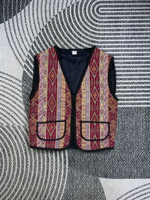 Other Designers Japanese Brand - Vtg Dunya Unisex Bolivian Wool Fabric Vest