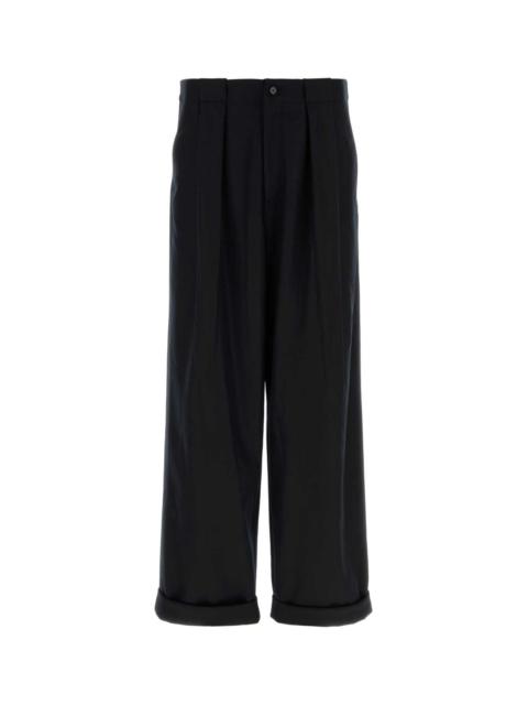 Dolce & Gabbana Dolce & Gabbana Men Black Wool Wide-Leg Pant