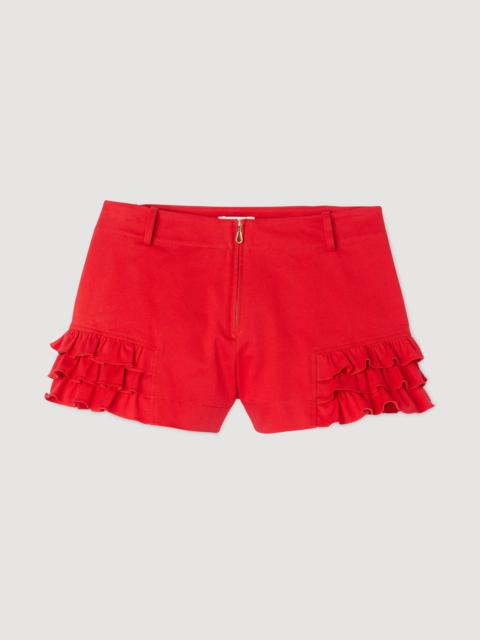 Sandro RUFFLED SHORTS