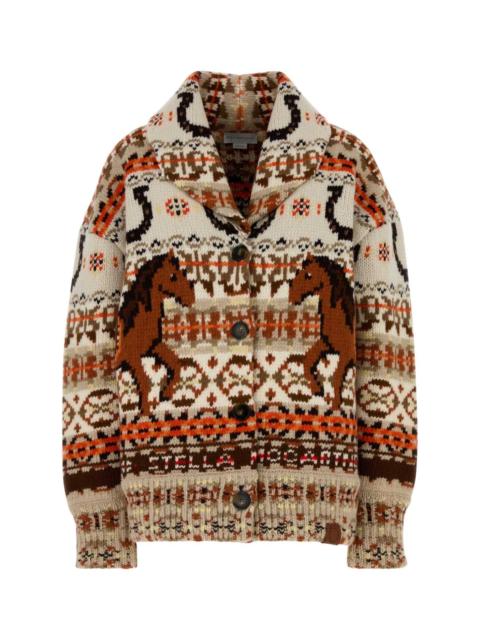 Stella McCartney Stella Mccartney Women Embroidered Wool Fair Isle Oversize Cardigan
