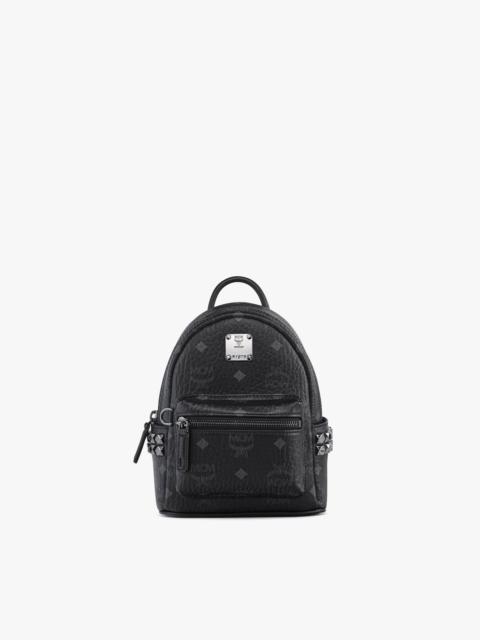 MCM Stark Bebe Boo Side Studs Backpack in Visetos