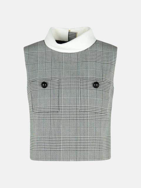 self-portrait BLACK VISCOSE BLEND TOP