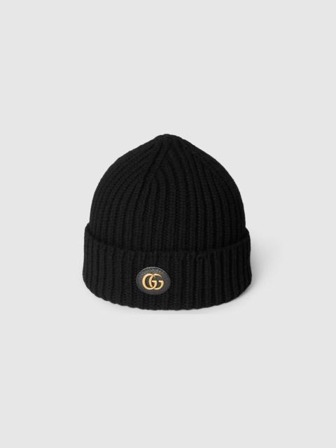 GUCCI Wool cashmere hat with Double G