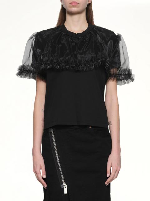 Noir Kei Ninomiya Tulle T-Shirt in Black