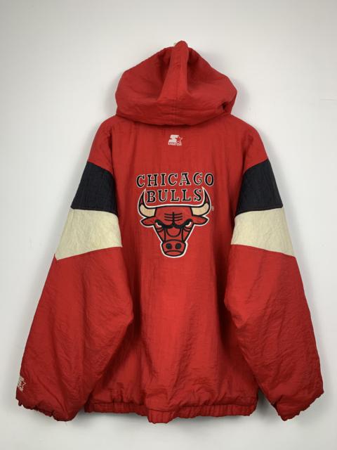 Other Designers Vintage - Vintage 90s Chicago Bulls Starter Hoodie Bomber Jacket