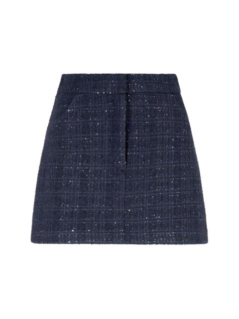 Wool blend mini skirt