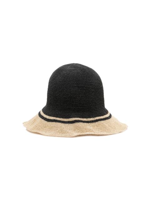 TOTEME Paper Straw Hat black/white