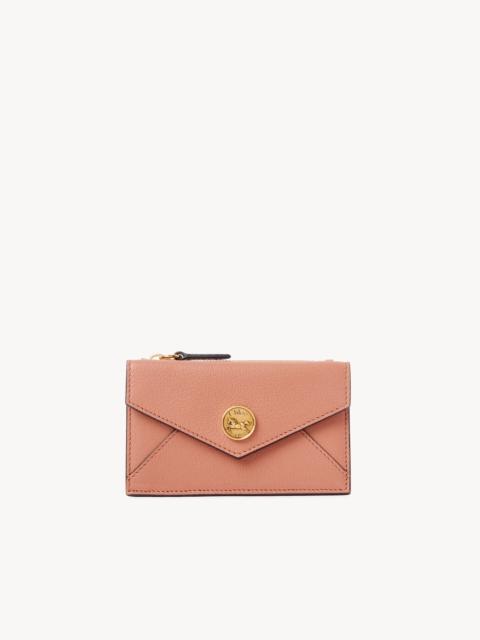 Chloé SMALL ENVELOPE PURSE WITH CARD SLOTS IN GRAINED LEATHER