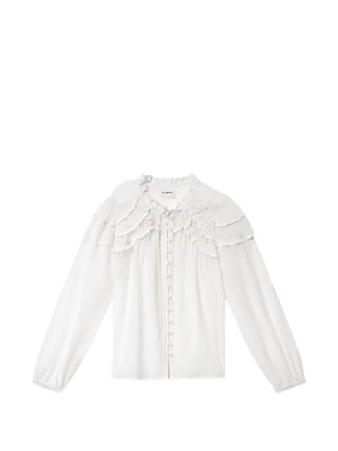 Isabel Marant ruffled long-sleeve shirt