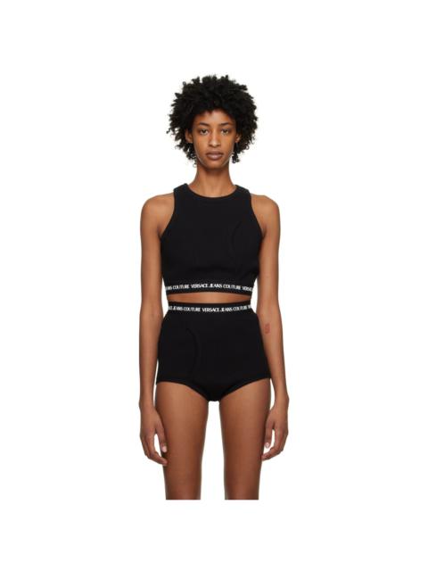 VERSACE JEANS COUTURE Black Bonded Tank Top
