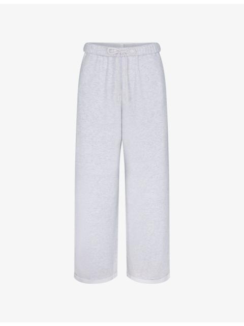 SKIMS Classic Straight-Leg Cotton-Fleece Trousers