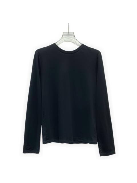 CHANEL Chanel Single-Breasted Cotton Crew Neck Long Sleeve T-Shirt Black