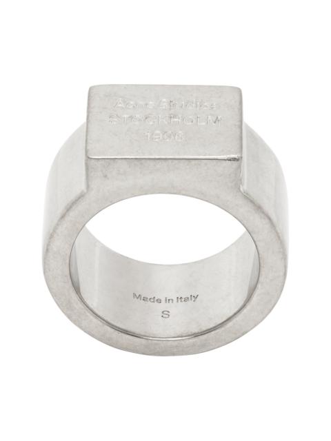 Acne Studios Logo Engraved Signet Ring