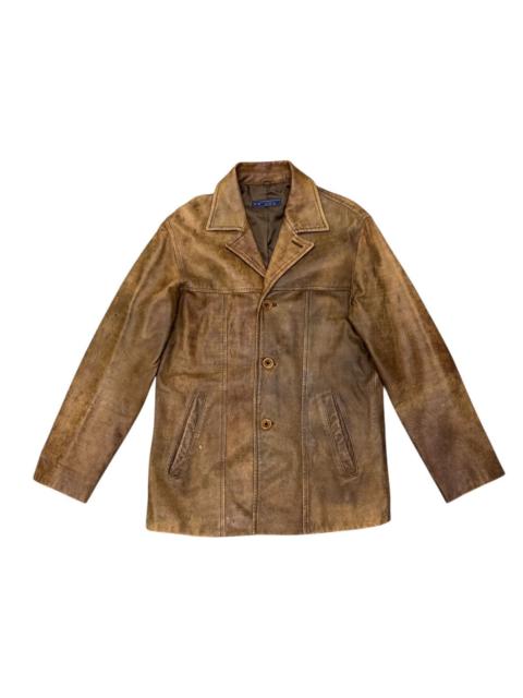 Other Designers VINTAGE Y'2 TAN HORSEHIDE AIRBONE LEATHER JACKET