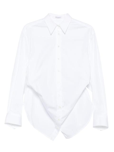 Brunello Cucinelli button-up curved-hem shirt