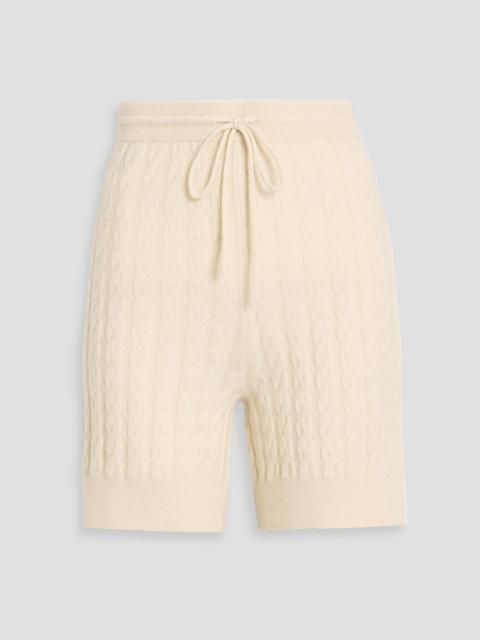 TOTEME Cable-knit wool and cashmere-blend shorts