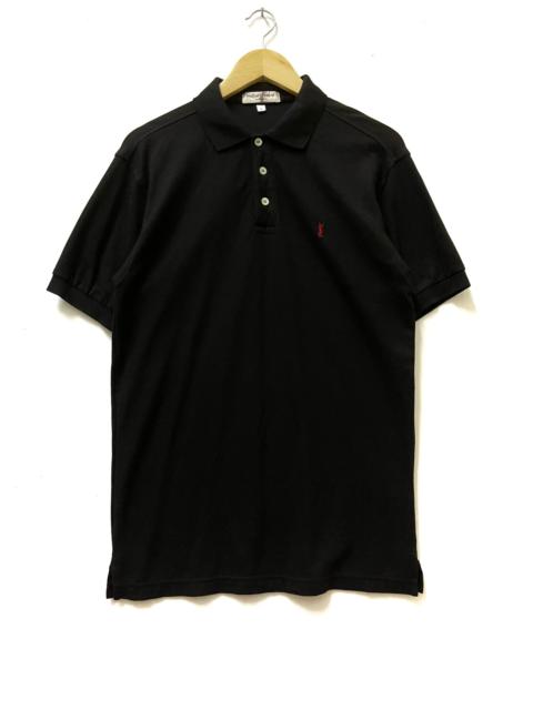 Other Designers Vintage - Vintage Yves Saint Laurent Mini Logo Polo Shirt Black