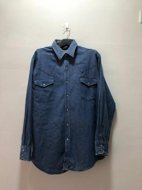 Other Designers Vintage OSHKOSH Denim Shirt Work Pearl Snap USA made