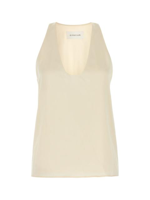 armarium Cream stretch satin Bianca top