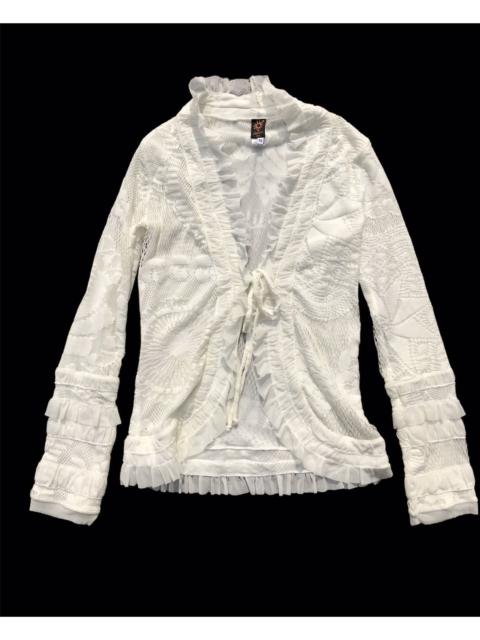 Jean Paul Gaultier 90s Jean Paul Gaultier Soleil Mesh Ruffle Cardigan