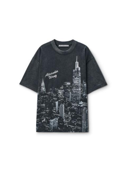 Alexander Wang NY Skyline Crystal Hotfix T-Shirt