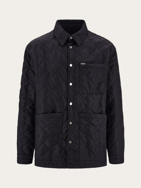 HELIOT EMIL™ Black Concordance Puffed Shirt Jacket | REVERSIBLE