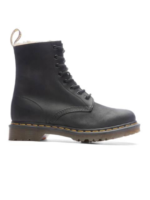 Dr. Martens DR. MARTENS 1460 WOMEN’S FAUX FUR LINED LACE UP BOOTS - BLACK