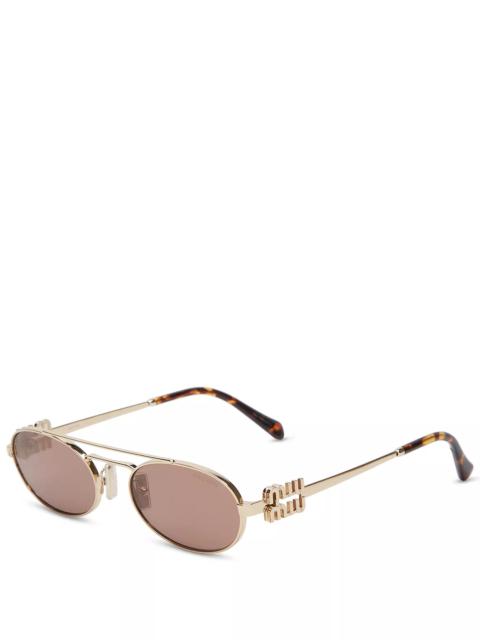 Miu Miu Oval Sunglasses, 53mm