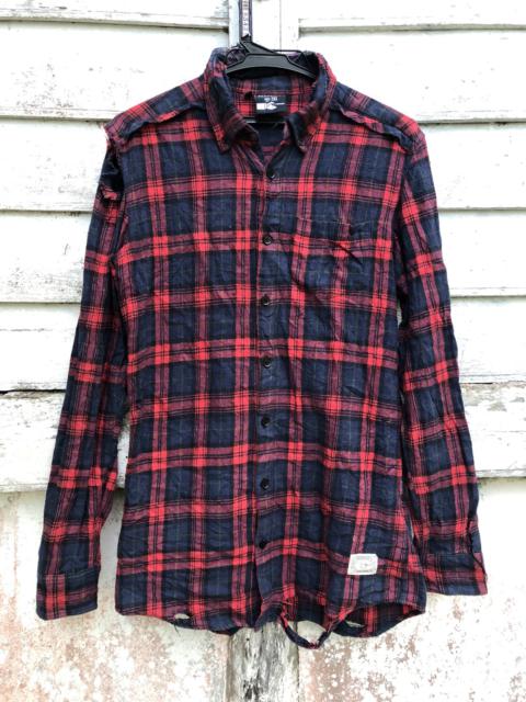 Other Designers Drop Dead Clothing - Drop Dead Distressed Ripped Flannel Design