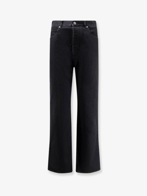Bottega Veneta Bottega Veneta Black Denim Trousers With Back Leather Patch