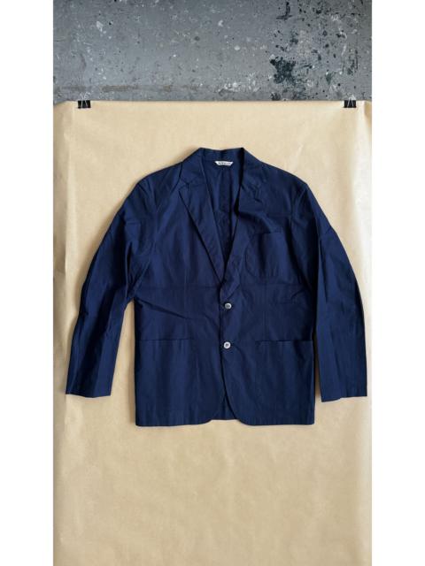 AURALEE 4 . HIGH COUNT FINX CHAMBRAY JACKET . NAVY . AL5SJK001-HFC