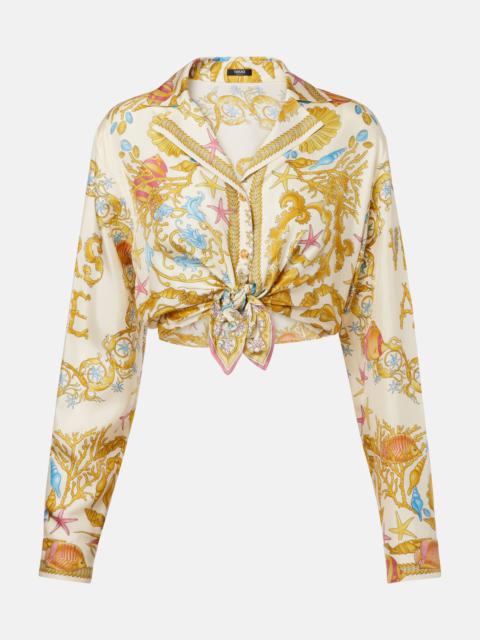 VERSACE Underwater Barocco crop top