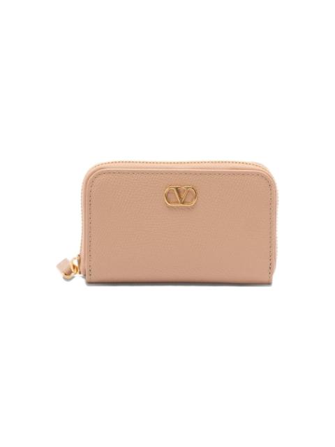 Valentino Vlogo Signature Mini Leather Wallet