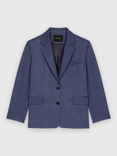 maje Structured rhinestone suit blazer