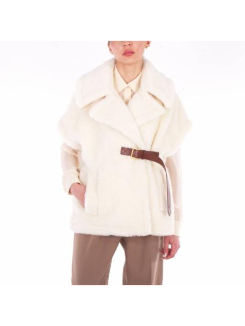 Max Mara Teddy Fabric Alpaca And Wool Cape