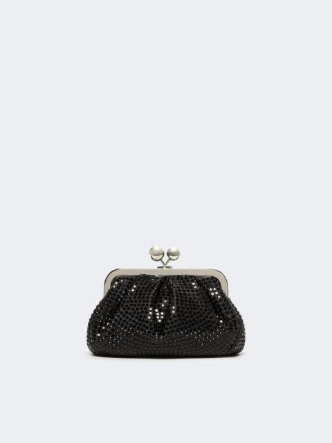 WEEKEND Max Mara Rhinestone-adorned small satin Pasticcino Bag - DARK GREY