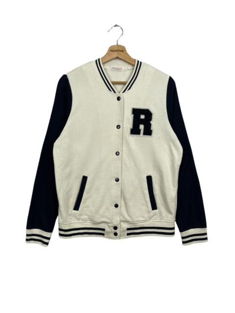 Other Designers Japanese Brand - Colza Varsity Jacket White Navy