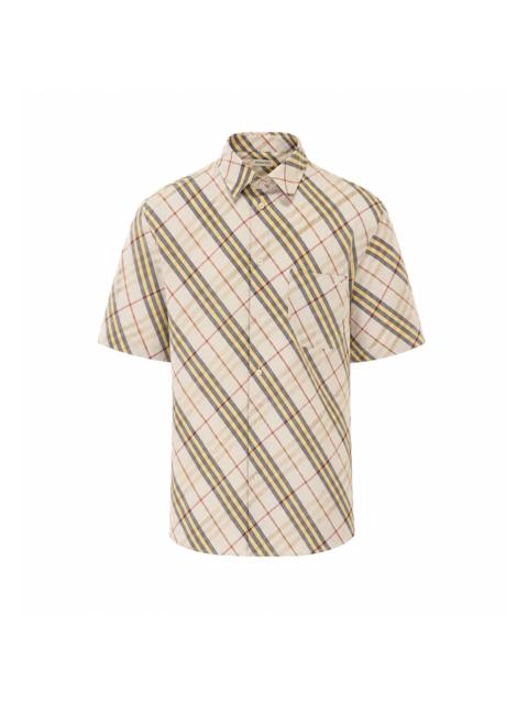 Burberry Burberry Men Check Short Sleeves Shirt