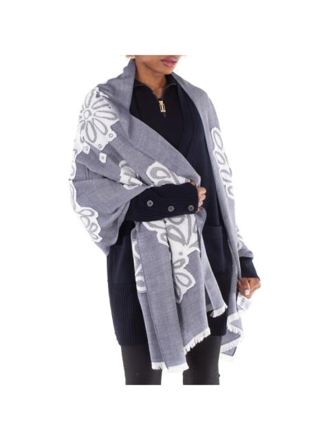 Chloé Chloe Rectangular Stole In Broderie Anglaise Fil Coupe
