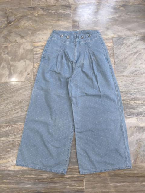 Yohji Yamamoto Limi Feu Wide Polka Denim Pants - Yohji Yamamoto