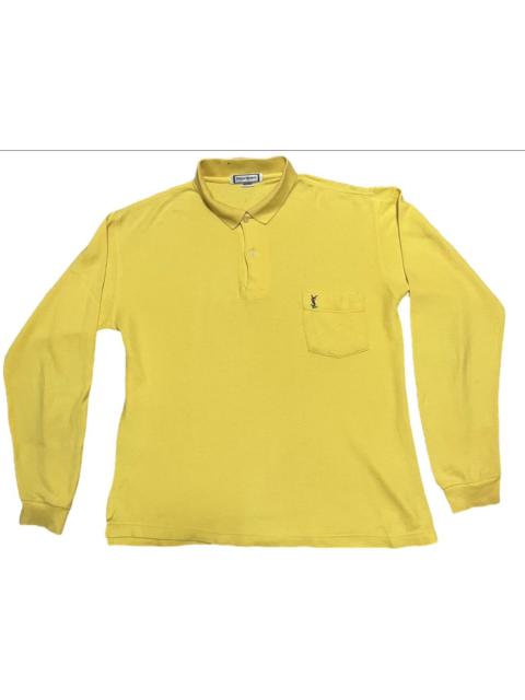 Other Designers Vintage - Yves Saint Lauren YSL Long Sleeves Polo Tee