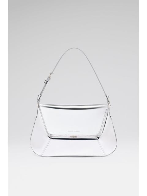 Amina Muaddi AMI SHOULDER BAG SILVER MIRROR