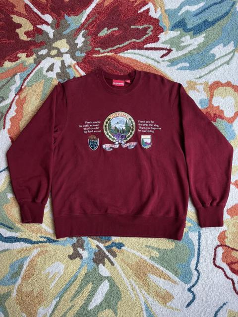 Supreme Supreme Mountain Crewneck FW19 Cardinal