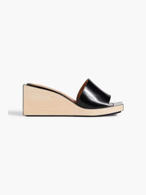 Maison Margiela MM22 glossed-leather wedge mules