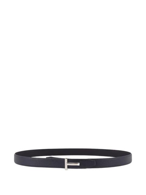 TOM FORD Tom Ford Men T-Buckle Two-Tone Grained Leather Belt