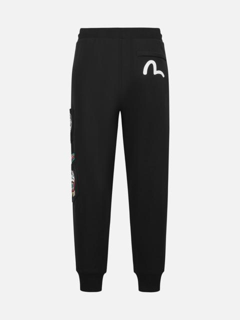 EVISU Indian Totem Daruma PrintRegular Fit Sweatpants
