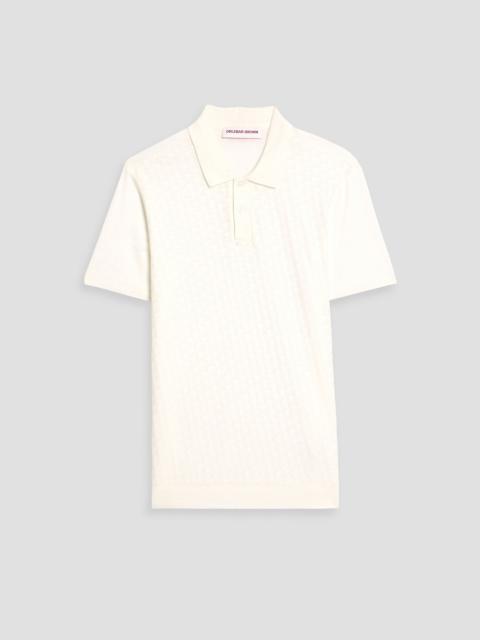 ORLEBAR BROWN Jarrett jacquard-knit cotton and modal-blend polo shirt