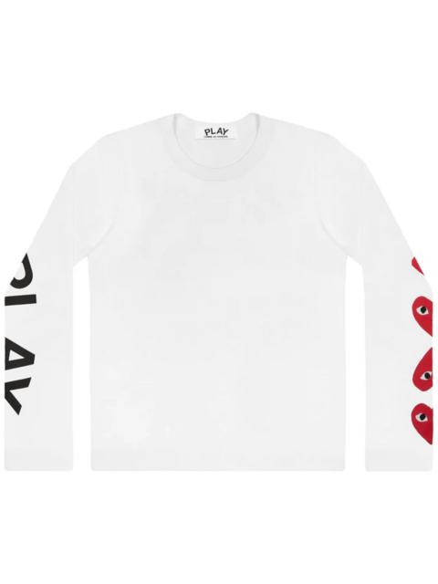 Comme des Garçons PLAY 4 Hearts On Sleeve Tee Unisex