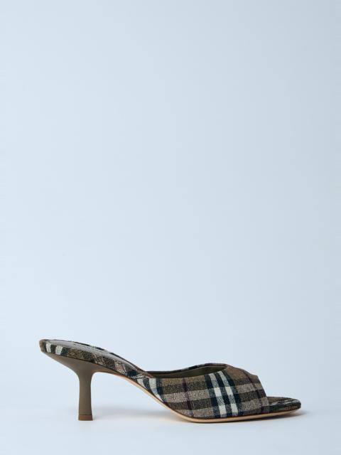 Burberry Check Heeled Mules